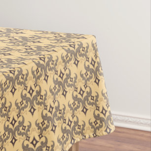 Beautiful ethnic Damascus pattern pointillism Tablecloth