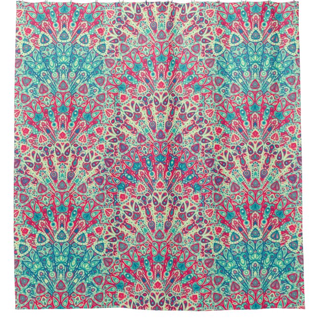 Beautiful Ethnic Pattern Shower Curtain (Front)