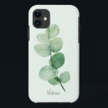 Beautiful eucalyptus greenery, custom names Case-Mate iPhone case<br><div class="desc">Beautiful eucalyptus greenery,  custom names iPhone SE/5/5s Case</div>