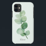 Beautiful eucalyptus greenery, custom names Case-Mate iPhone case<br><div class="desc">Beautiful eucalyptus greenery,  custom names iPhone SE/5/5s Case</div>