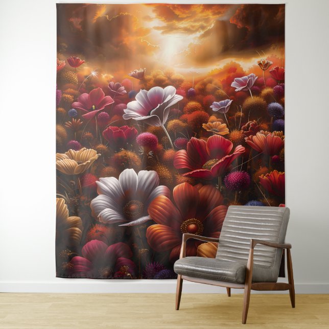 Beautiful Evening Wedding Backdrop Tapestry (In Situ)