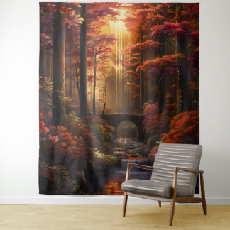 Beautiful Evening Wedding Backdrop Tapestry