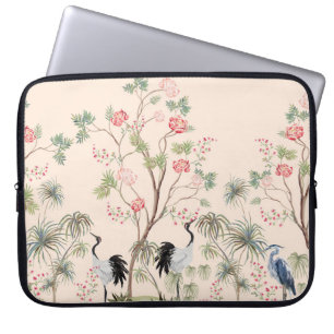 Beautiful exotic chinoiserie wallpaper. Hand drawn Laptop Sleeve