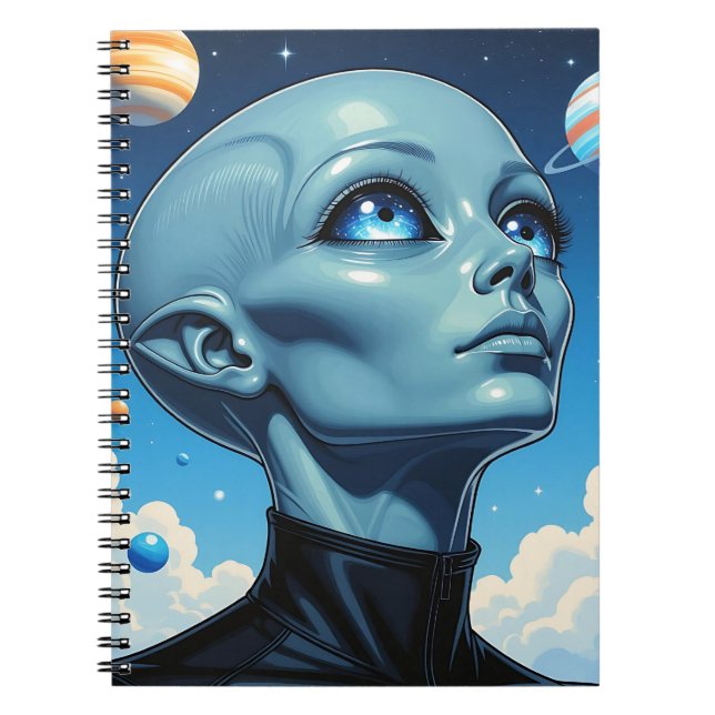 Beautiful Extraterrestrial Alien Being  Notebook (Front)