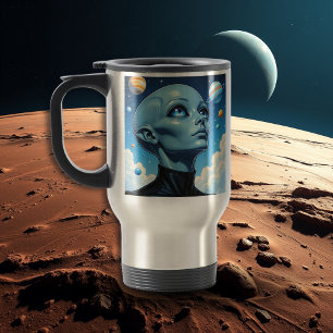 Beautiful Extraterrestrial Alien Being  Travel Mug