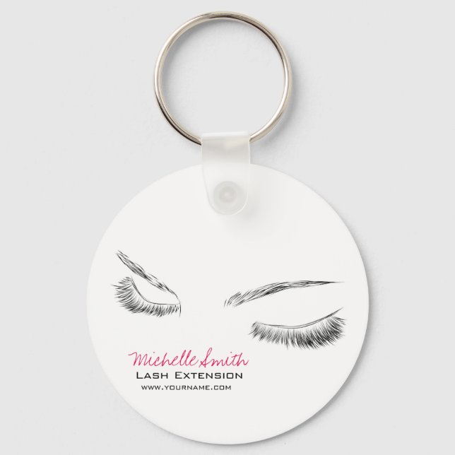 Beautiful eyes Long lashes Lash Extension Key Ring (Front)