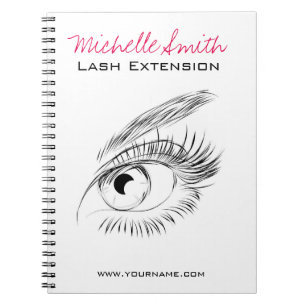 Beautiful eyes Long lashes Lash Extension Spiral Notebook