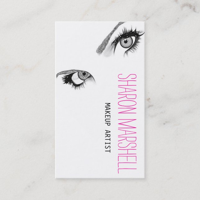 Beautiful Eyes Makeup Artist Beauty Salon Spa Business Card (Front)