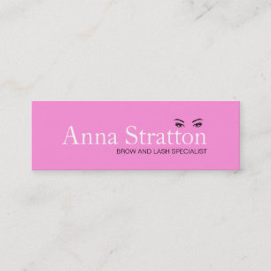 Beautiful Eyes Pink Lash and Brows Mini Business Card