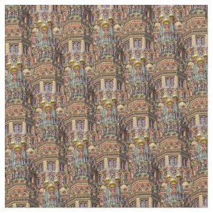 Beautiful fabric with Moscow Russia