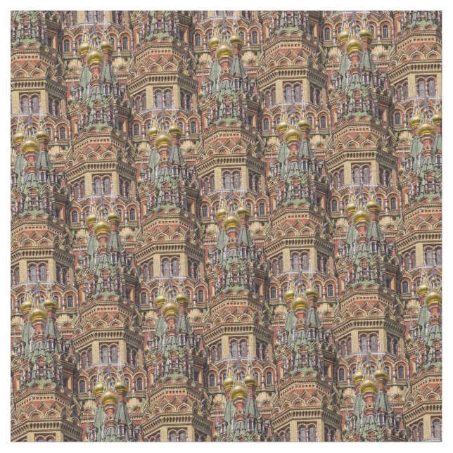Beautiful fabric with Moscow Russia (Close Up)