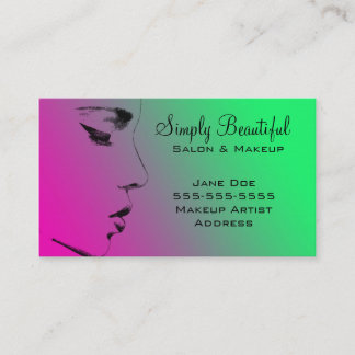 beautiful face business card