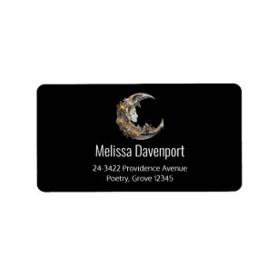 Beautiful Face in the Moon Address Label