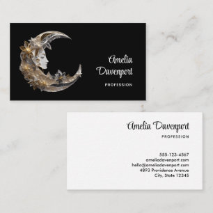 Beautiful Face in the Moon Business Card