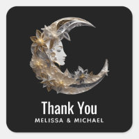 Beautiful Face in the Moon Wedding Thank You