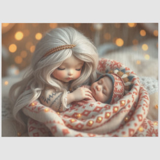 Beautiful Fairy and Baby Fantasy Art Tissue Paper