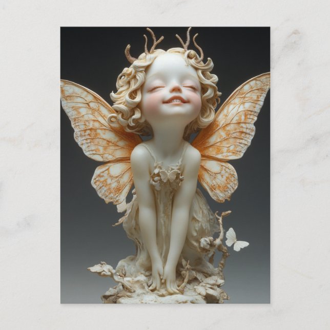 Beautiful Fairy Antenna Lace Wings  Butterflies Postcard (Front)