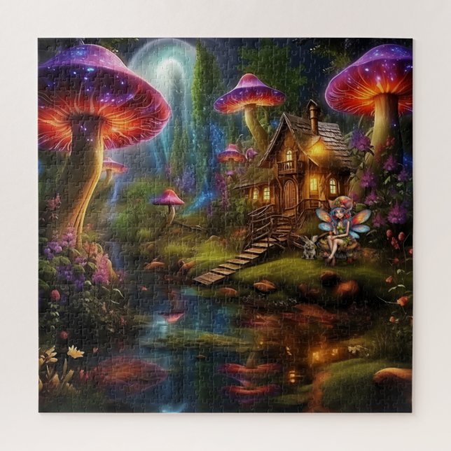 Beautiful Fairy at her Forest Home Jigsaw Puzzle (Vertical)