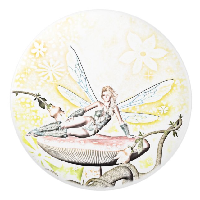 Beautiful fairy ceramic knob (Front)