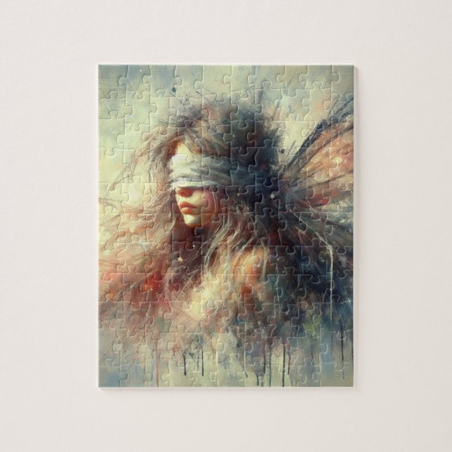 Beautiful Fairy in a Blindfold Jigsaw Puzzle (Vertical)