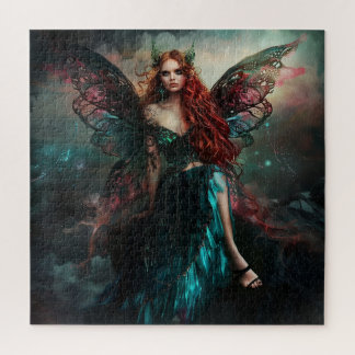 Beautiful Fairy in Emerald Green Gown Jigsaw Puzzle