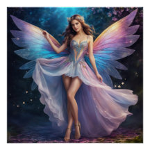 Beautiful fairy Poster print
