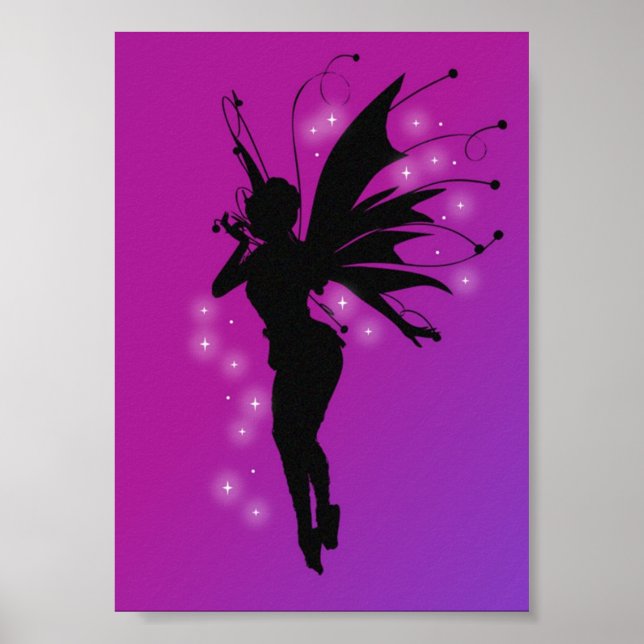 Beautiful Fairy Silhouette Poster (Front)