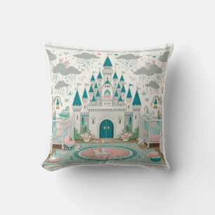 Beautiful Fairy Tale Castle Throw Pillow