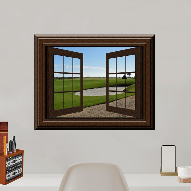 Beautiful Fake Window View Golf Course Poster (Creator Uploaded)