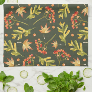 Beautiful Fall Colours Leaves Kitchen Towel