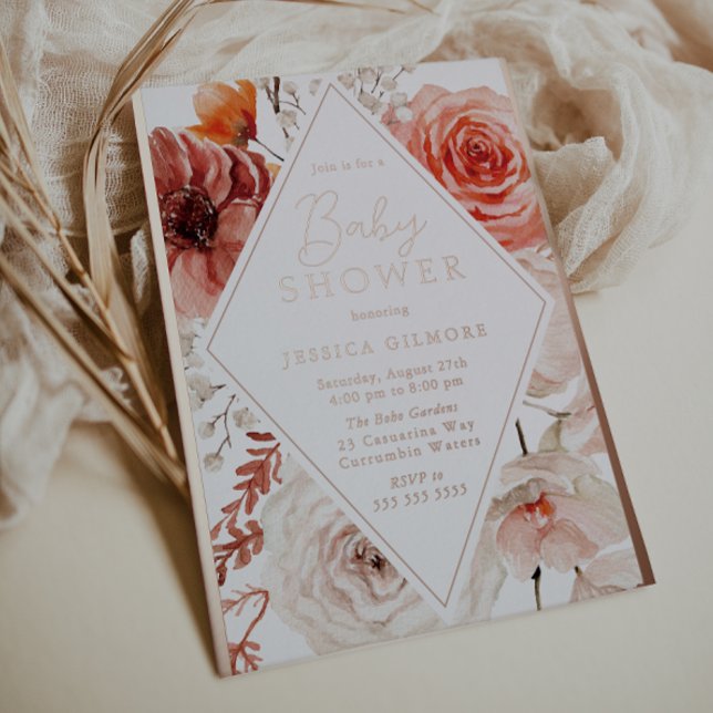 Beautiful Fall Floral & Rose Gold Baby Shower (Creator Uploaded)