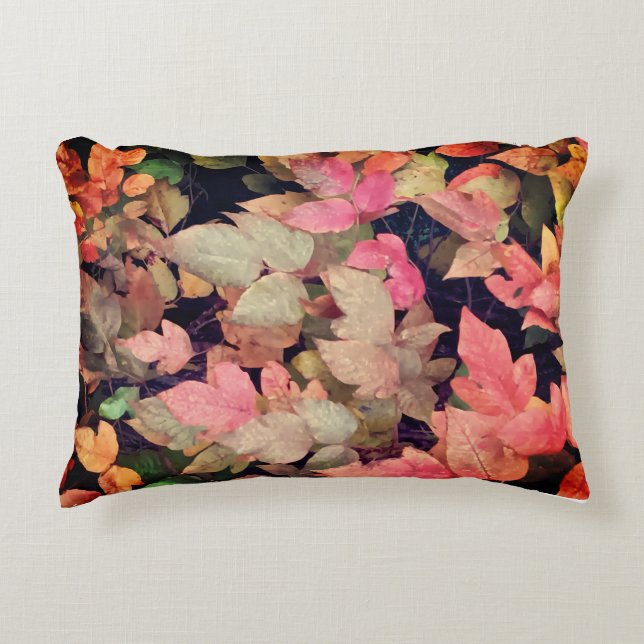 beautiful fall leave accent pillow (Front)