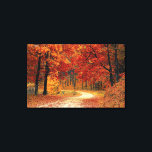 Beautiful Fall Road Canvas Print<br><div class="desc">**Autumn Road Canvas Print - Premium Wrapped Canvas** Transform your home into a serene autumn escape with this stunning Giclée-wrapped canvas print, showcasing a breathtaking fall road filled with brilliant colours of red, orange, and yellow. Made with Zazzle’s premium quality canvas, this piece is perfect for capturing the beauty of...</div>
