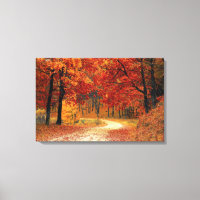 Beautiful Fall Road Canvas Print