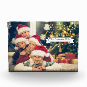 Beautiful Family Photo Merry Christmas Photo Block