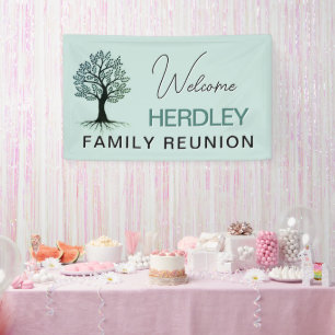 Beautiful Family tree Family Reunion Banner