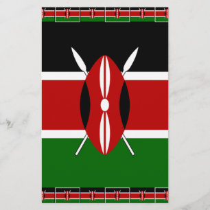 Beautiful Fantastic Feminine Kenya Kenyan Flags Stationery
