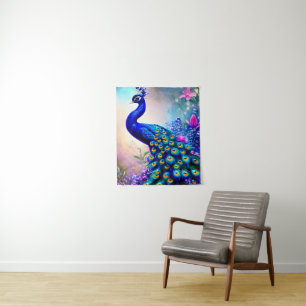 Beautiful Fantasy Peacock Tapestry