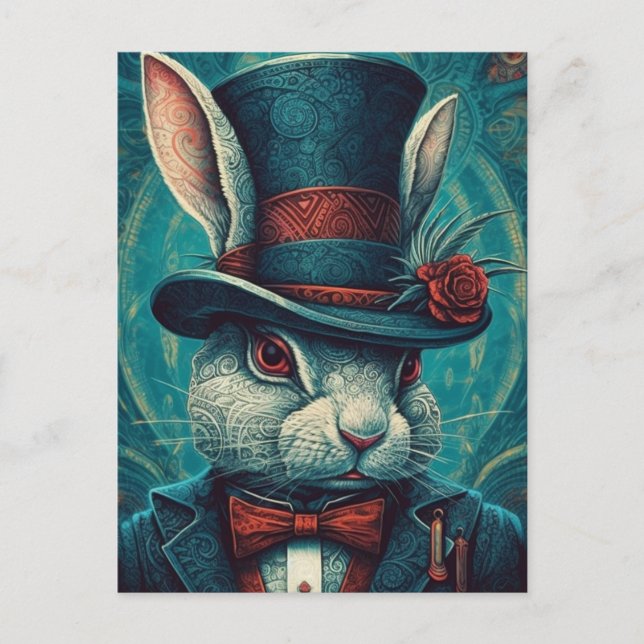 Beautiful Fantasy Rabbit Postcard (Front)