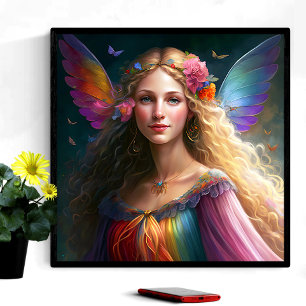 Beautiful Fantasy Rainbow Fairy Poster