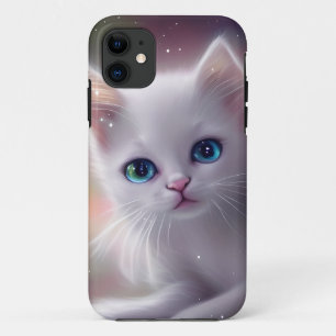 Beautiful Fantasy White Fluffy Cat Case-Mate iPhone Case