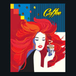 "Beautiful Fashion Woman with Coffee Cup" Pop Art Poster<br><div class="desc">Poster Abstract "Beautiful Fashion Woman with Coffee Cup" Pop Art Trendy Stylish Illustration,  Art Work Poster for Amazing Holiday Gifts and Prezents,  Home Decor,  Art & Wall Décor,  Decorative Art Product,  Modern Design from "Beautiful Fashion Woman with Coffee Cup" - Collection.</div>