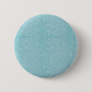 Beautiful fashionable soft blue glitter shinning 6 cm round badge