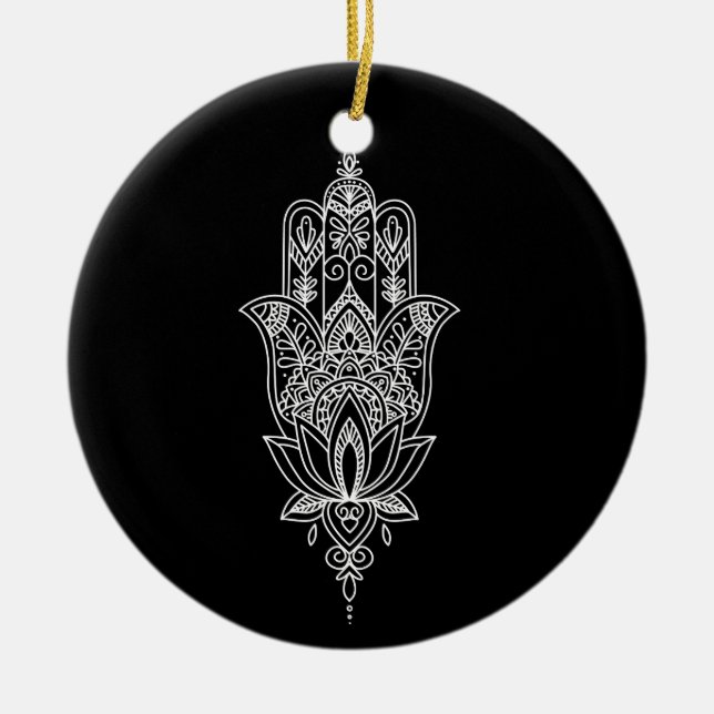 Beautiful Fatimas hand Ceramic Tree Decoration (Front)