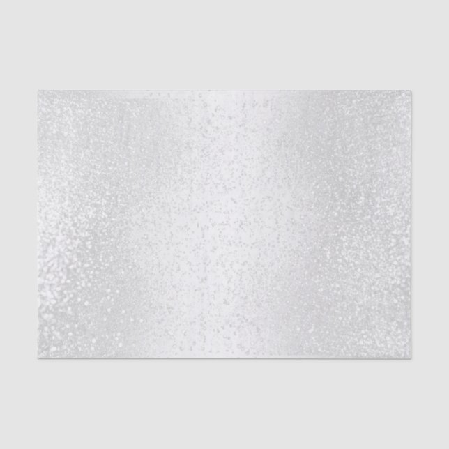 Beautiful Faux White Glitter  Tissue Paper (Front)