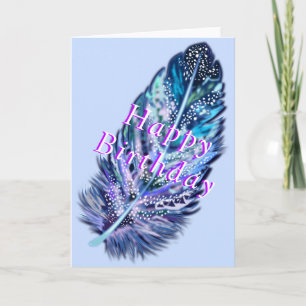 Beautiful Feather Birthday Card