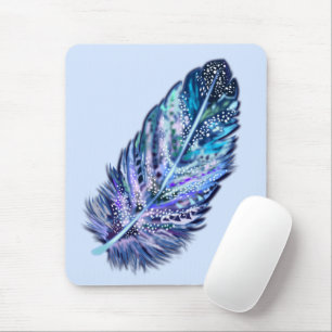 Beautiful Feather - Choose your colour Mouse Pad