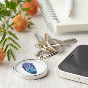 Beautiful Feather - Choose your colours Key Ring