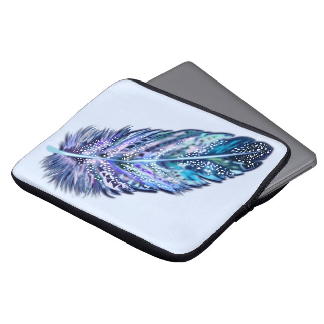 Beautiful Feather - Choose your colours Laptop Sleeve (Front Top)