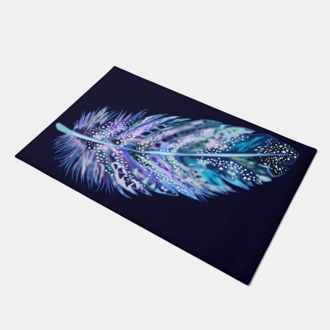 Beautiful Feather Doormat - Choose Colour (Angled)
